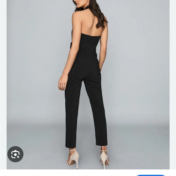 Reiss Elegant Black Halter Jumpsuit - Picture 2 of 6